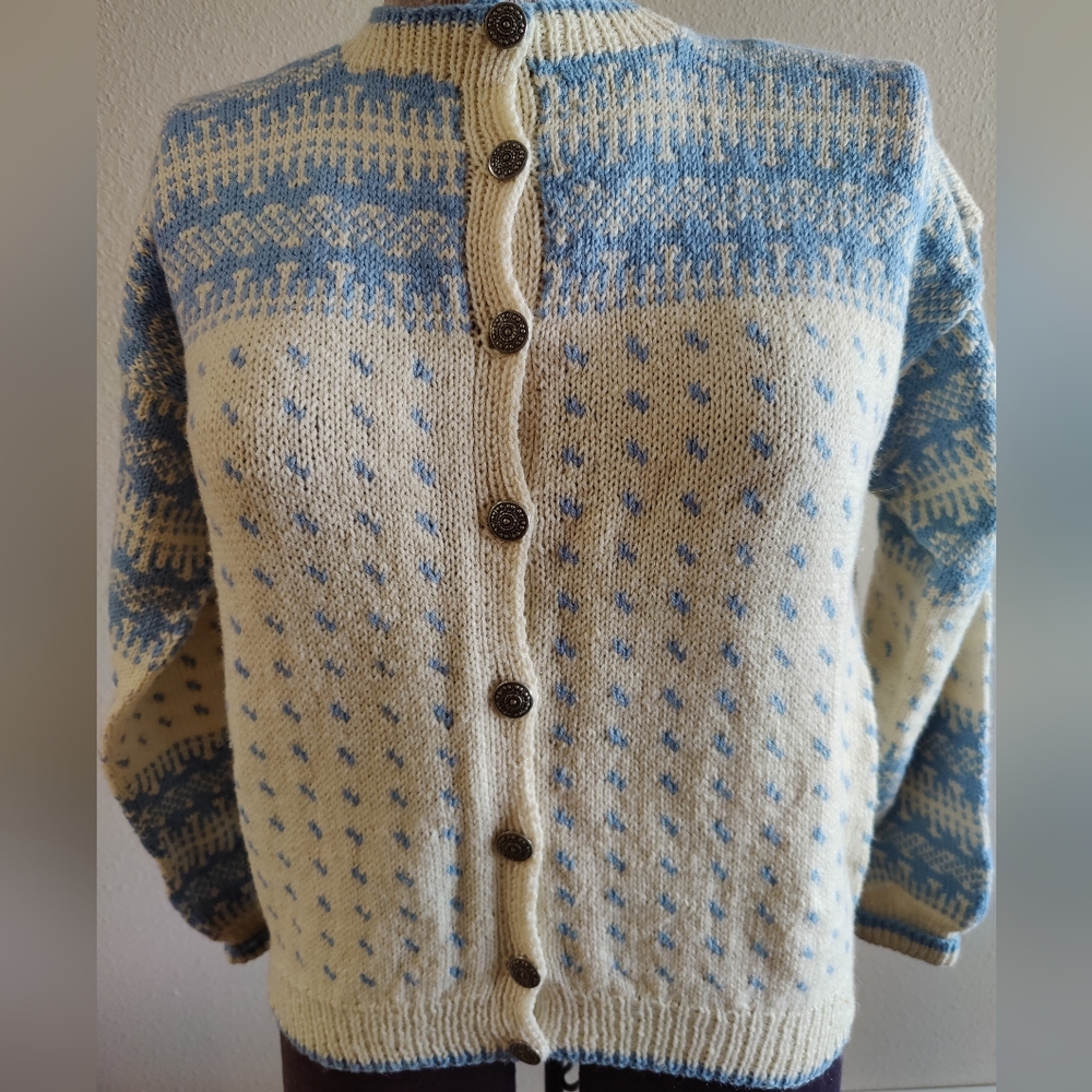 100% Wool Norwegian Cardigan